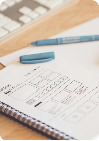 UX Design sketch and wireframes
